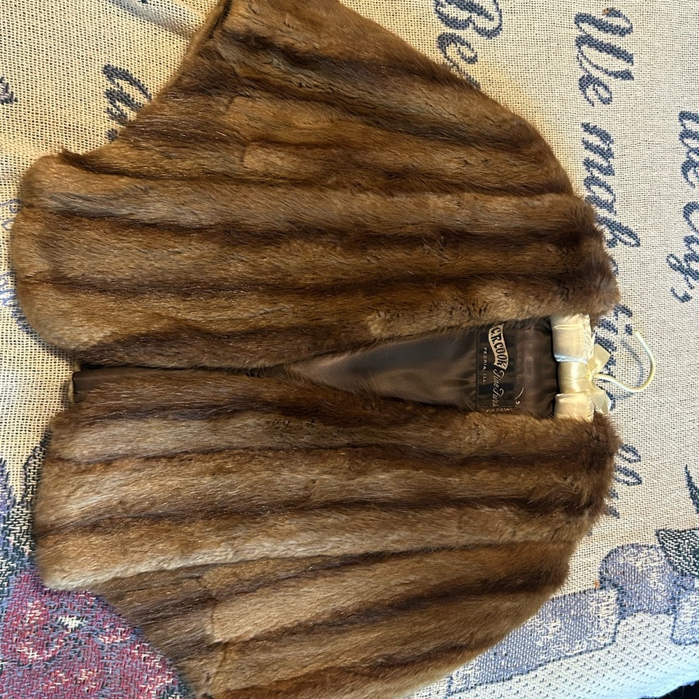 Luxurious Brown Fur Shawl